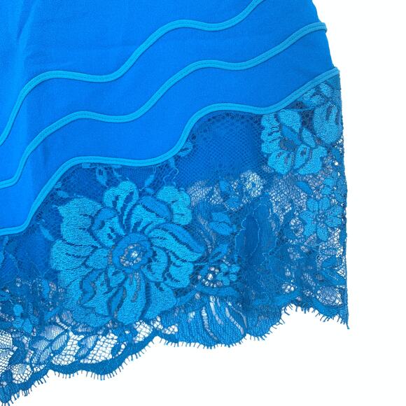 LA PERLA Women's Size Small Lace Trim Desert Rose Shorts Teal Blue NWT - Picture 4 of 7